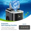 Ice Maker Countertop, LED Display Portable Ice Maker Machine with Handle, 26.5lbs/24Hrs,8 Cubes in 6 Mins,fr Home Kitchen,Office 6
