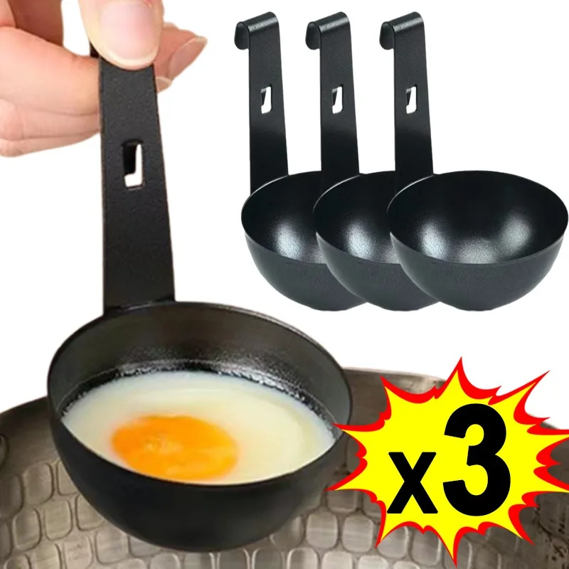Stainless Steel Egg Poacher Nonstick Egg Boiling Heating Mold with Hanger Hook Kitchen Cooking Steaming Gadgets Tools Cookware egg boiler mold cup egg cooker silicone egg poacher egg poacher