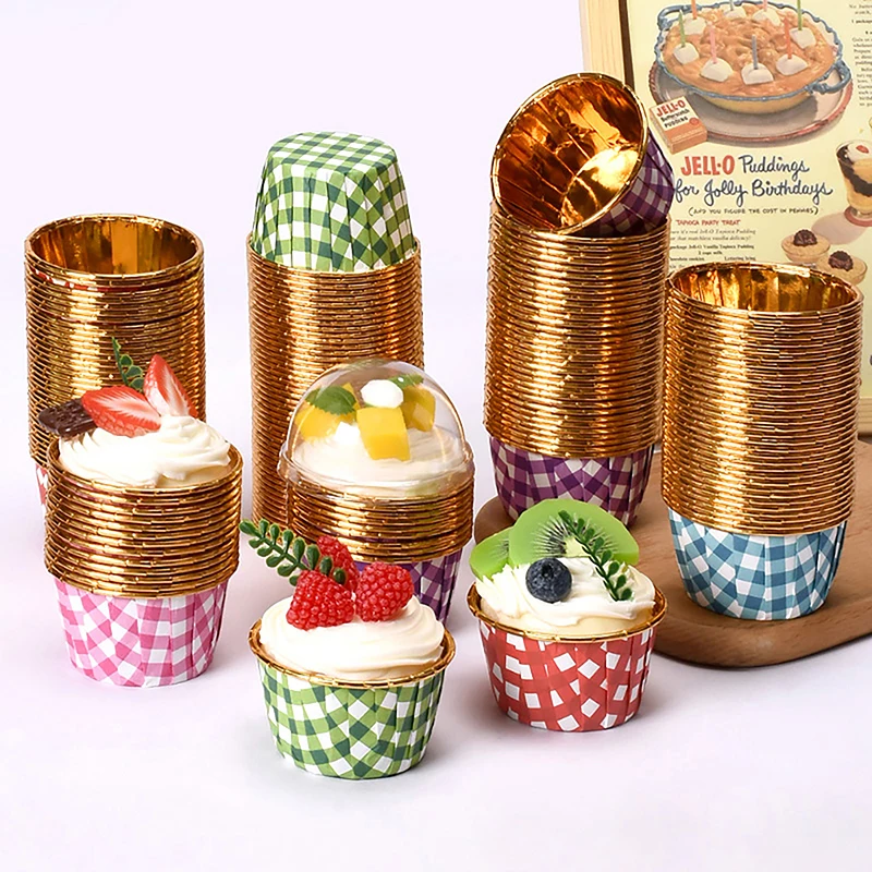 10-Pcs-Cupcake-Liners-With-Transparent-Lid-Foil-Baking-Cup-Mold-For ...