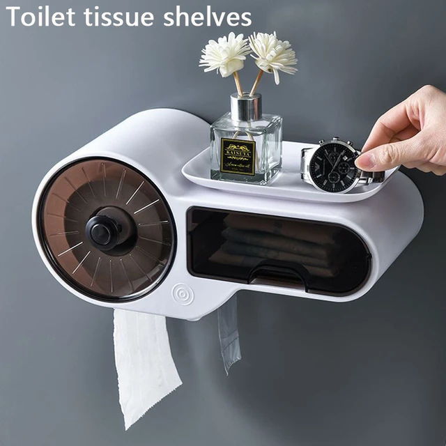 Punch Free Tissue Paper Organizer Stand, with Tissue Roll Srage Rack Tissue  Paper Holder, for Washroom Home Bathroom - AliExpress