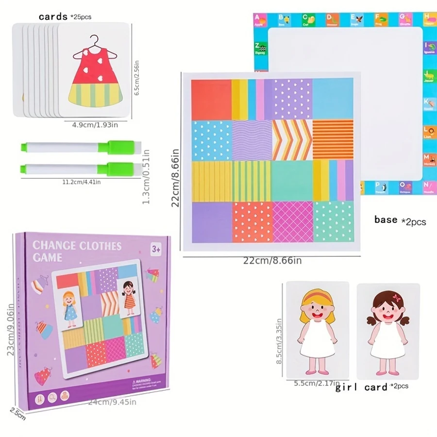 Double Change Of Clothing Battle Kids Dress Up House Matching Educational Toy DIY Change Clothes Puzzle Montessori Kids Girl Gam 5