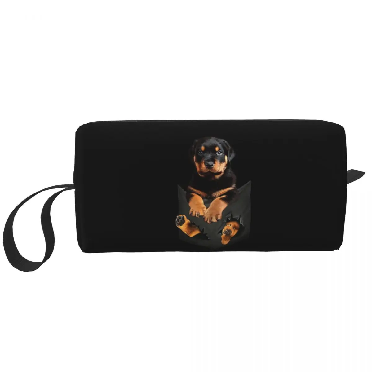 Rottweiler Cosmetic Bag Women Fashion Large Capacity Pocket Dog Rog Lover Makeup Case Beauty Storage Borse Da Toilette