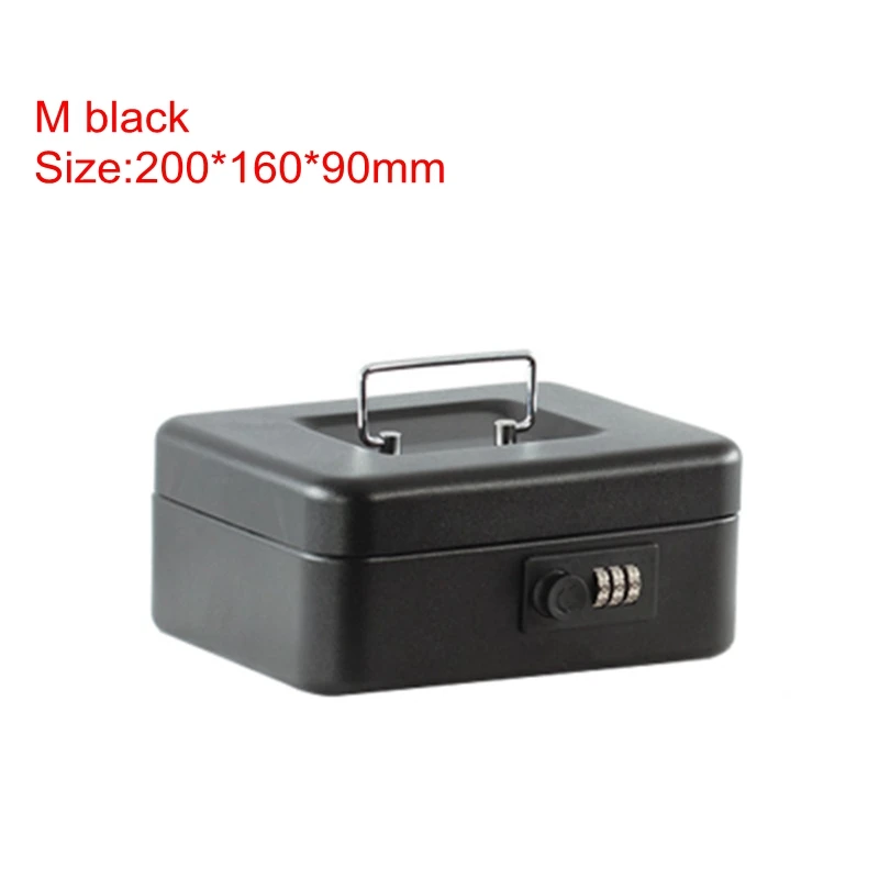 Password Lock Metal Portable Jewelry & Watch Accessories Safety Box Compartment Tray Password Lock Security Box M 2