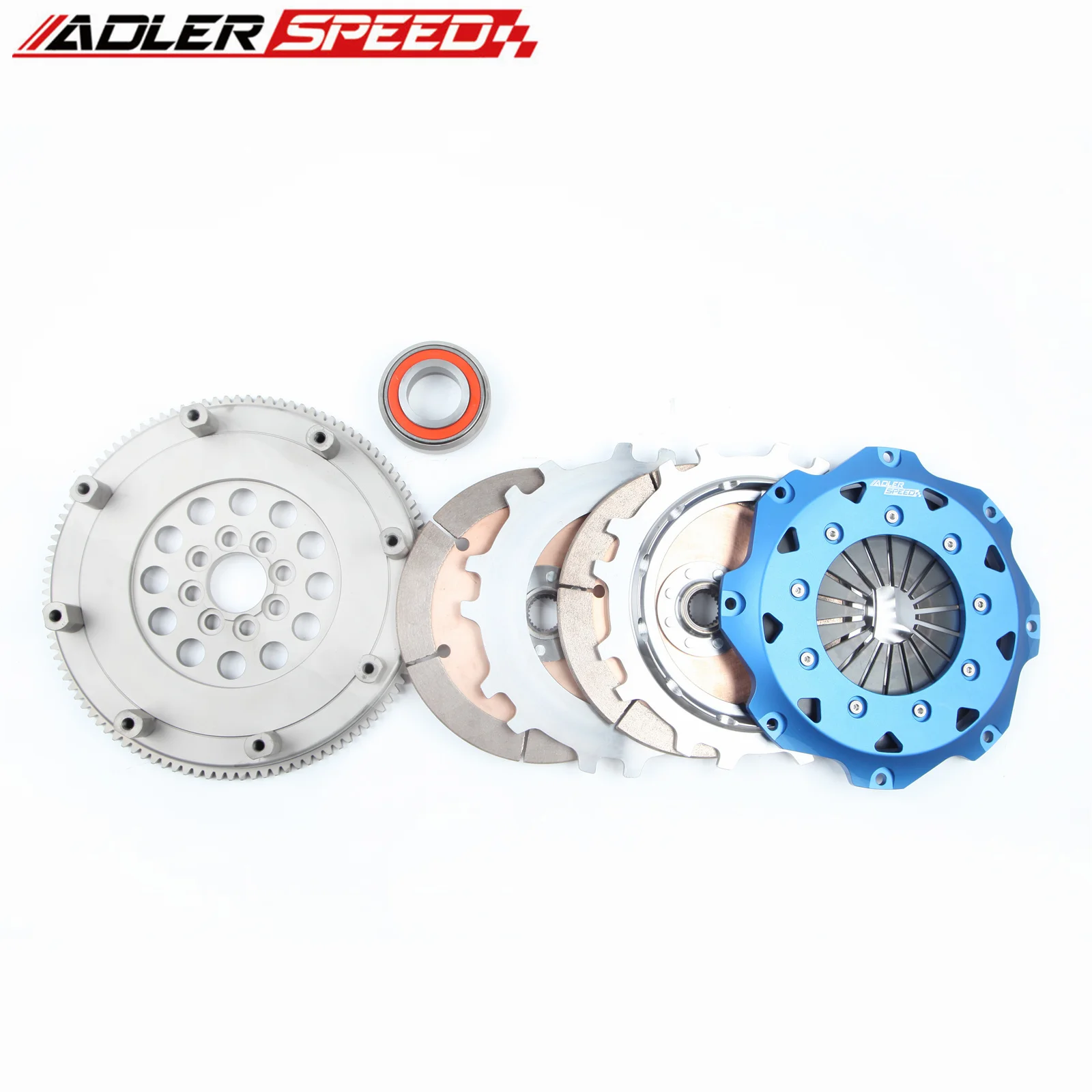 ADLERSPEED 8.5인치(215mm)/7.25인치(185mm) 레이싱 클러치 트윈 디스크 키트 (1989-1998년식 닛산 240SX 2.0L 터보 SR20DET용)