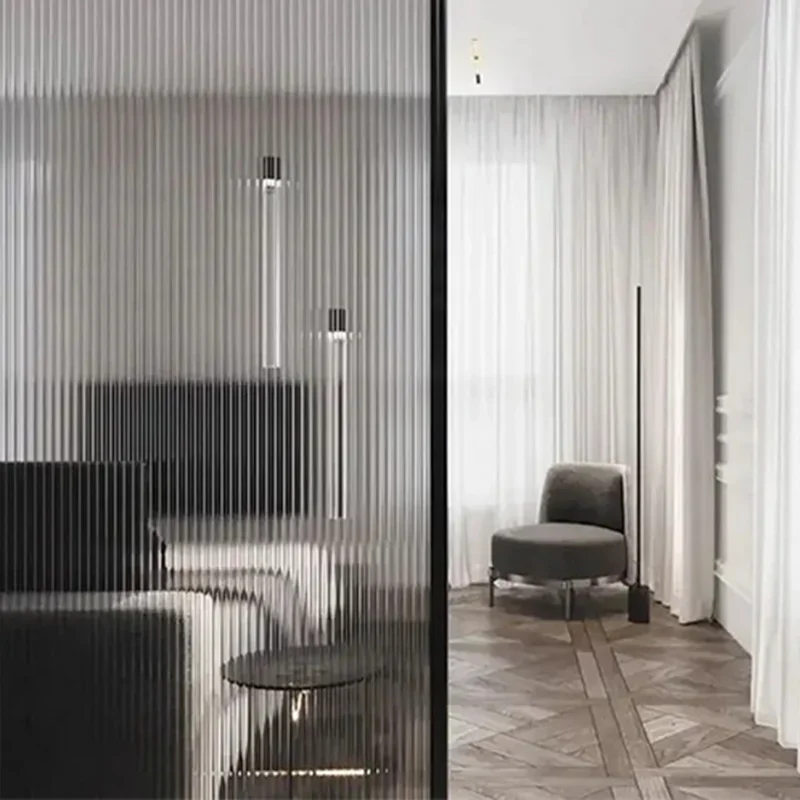 Reeded Glass Privacy Film: 3D Frosted Decorative Vinyl