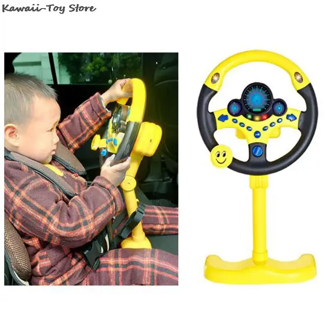 Electric Simulation Steering Wheel Toy With Light And Sound Educational Children Co-Pilot Children'S Car Toy Vocal Toy Gift 4