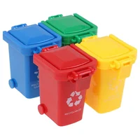 4pcs Simulation 1:12 Dollhouse Mini Trash Can Toy Garbage Truck Cans Curbside Vehicle Bin s Kid  Furniture  Gift 1