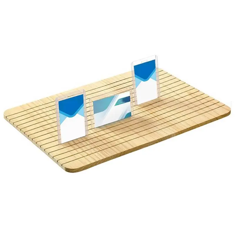 

Name Tag Holders Wooden Badge Holders 60 Card Capacity Convenient Tag Holders Durable Name Tags Holder For Workplace Libraries