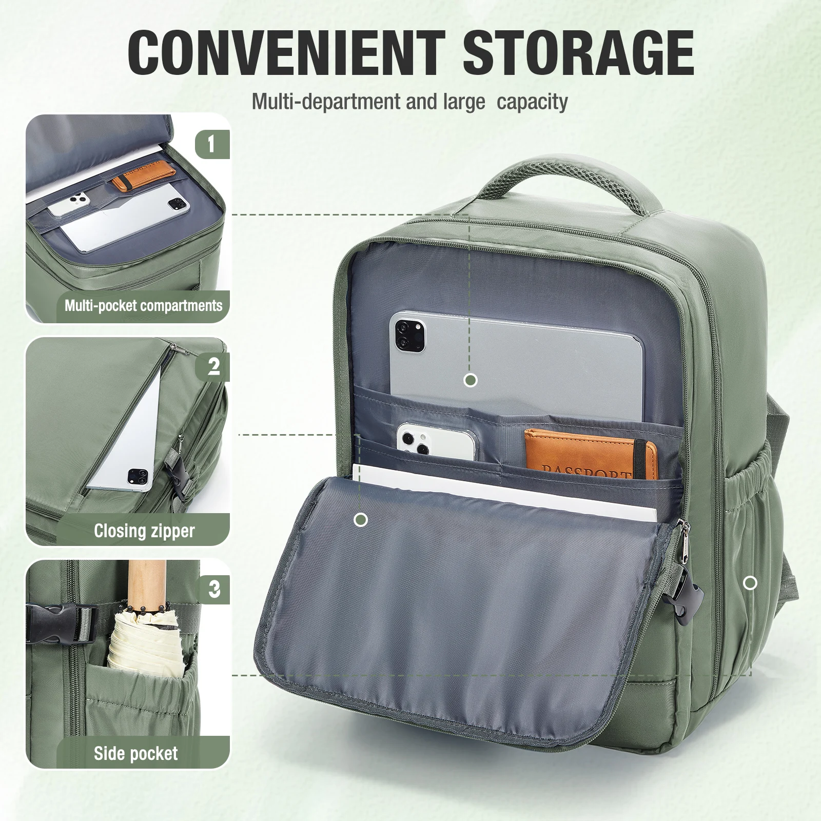 Backpack Travel Cabin Plane 40x20x30 Cabin Bag, Women Men Backpack Hand Luggage Laptop Backpack,Clothing Storage Bag, Schoolbag