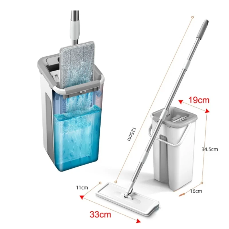 

Mop magic Floor Squeeze squeeze mop with bucket flat bucket rotating mop for wash floor house home cleaning cleaner easy 2022new
