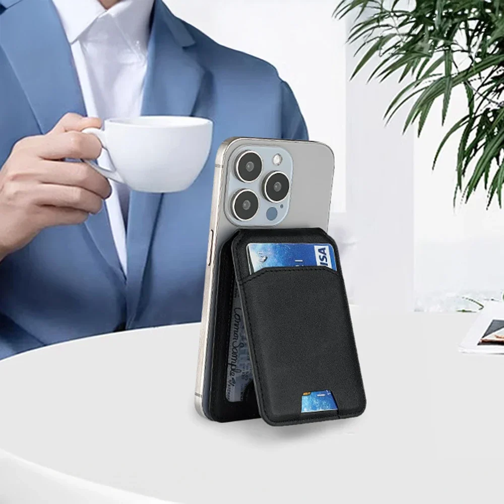 Luxury Magnetic Leather Wallet Holder Case - Premium Card Holder Phone Bag Cover Accessories