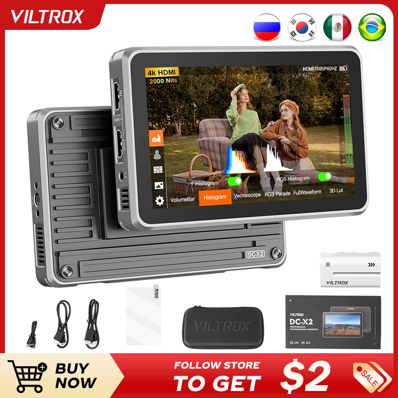 Viltrox DC-X3 DC-X2 4K Monitor Touch Screen 1080P Photographic HD FHD Portable Camera Monitor portable monitor