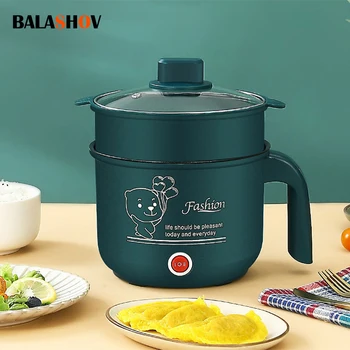 Multifunction Non-stick Pan Electric Cooking Pot Household 1-2 People Hot Pot Single/Double Layer Electric Rice Cooker  Machine 1