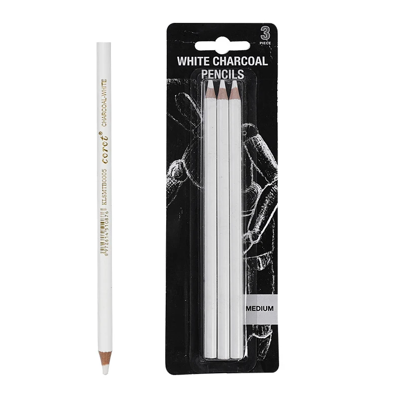 3 PCS/Set White Graphite Pencil Set Professional Sketching Pencils Set Art School supplies Student Stationery professional drawing sketching pencil set 12pcs graphite ideal for drawing art sketching shading pencils for beginners