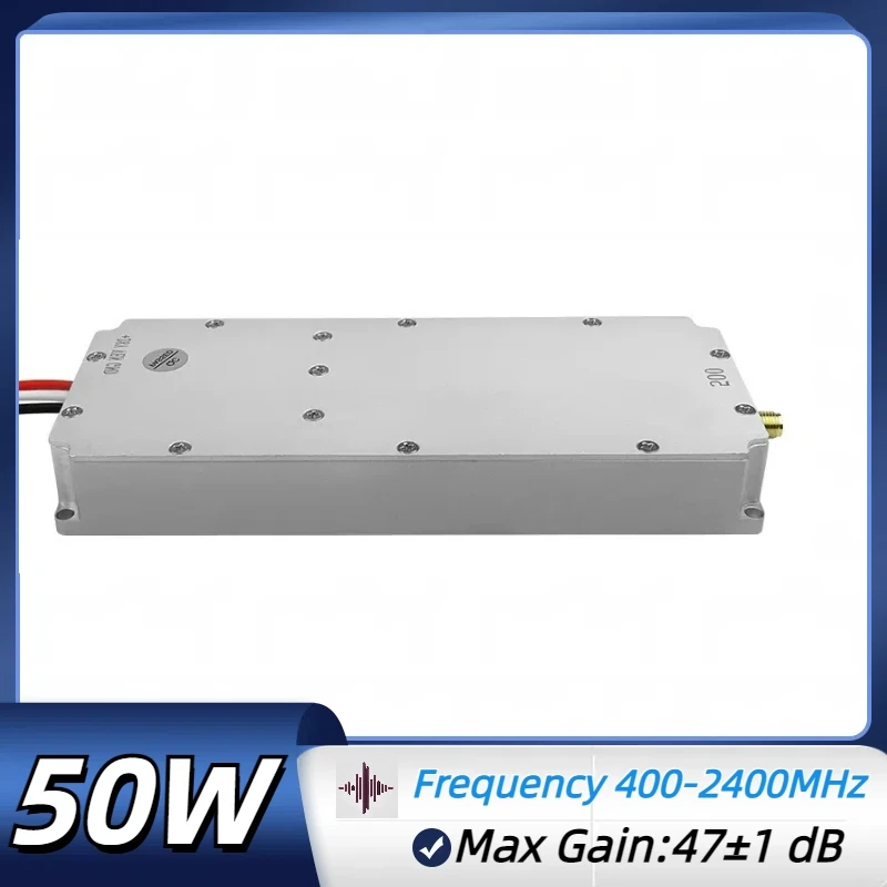 UAV Module LDMOS RF Power Amplifier Gain 50W Frequency 950-1050MHz 1.5GHz 2.4GHz Drone Module SMA for UAV Protect Area System