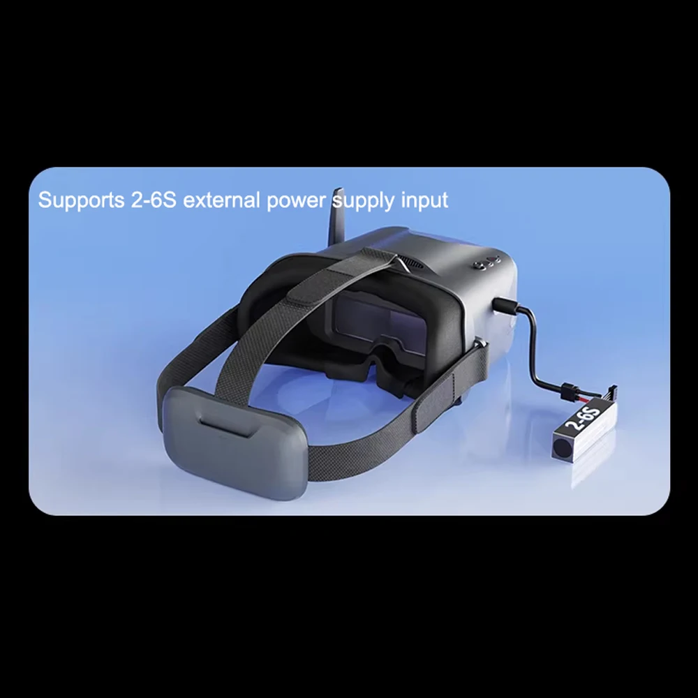 Lunettes FPV VR04 Analog 5.8G 40CH avec batterie 2000mAh - Noir