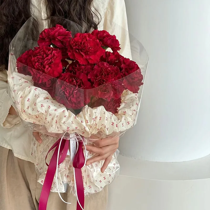 10Pcs Pink Bowknot Sydney Paper Gift Wrapping Paper Hand-Kneaded Paper Cotton Bouquet Flower Wrapping