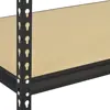 45 X 90 X 180cm 5 Tiers Powder Coated Storage Rack Black Office Furniture 5