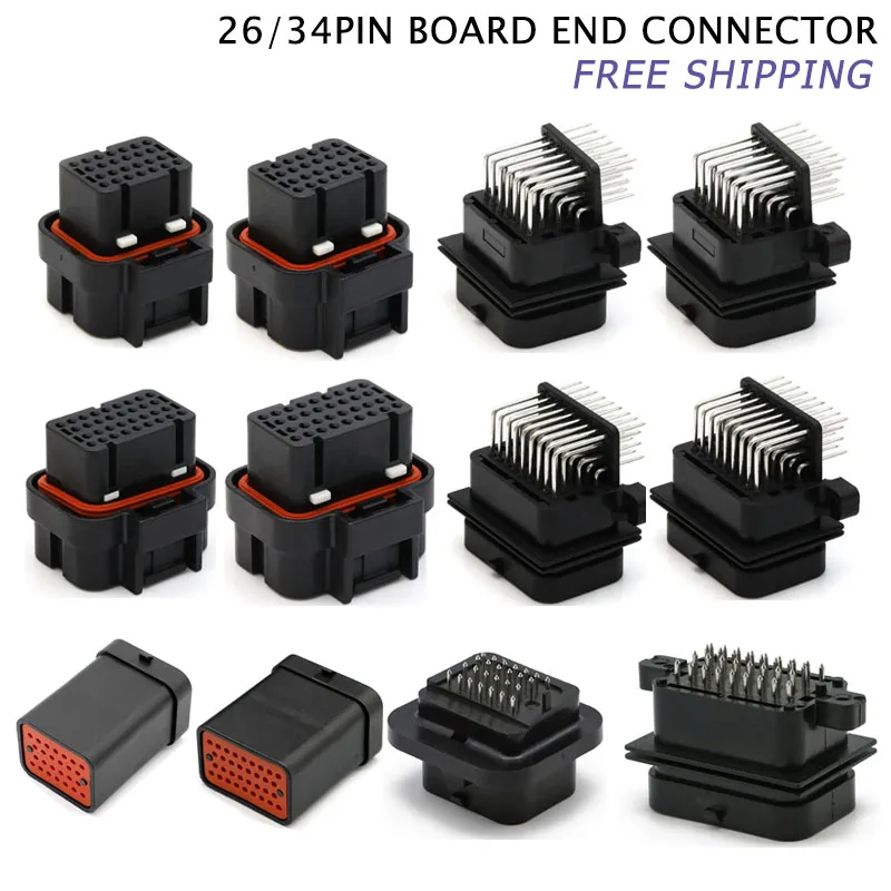 Conector Impermeável do Automóvel Fio do Pwb a Embarcar Tomada do Ecu Bender Doméstico da Agulha 26 Pin 34pin 64372883 414372900 pc 10 Pcs 50 Pcs
