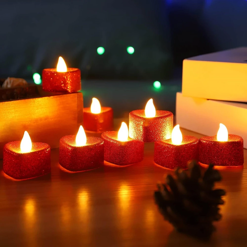 1pc Flameless Votive Candles Electric Candle Night Light, Battery Operated  Candles Lights For Party Christmas Wedding Proposal Decorations