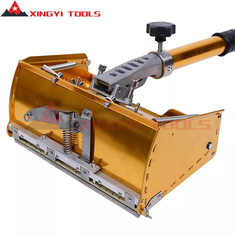 9.8In Drywall Flat Finisher Taping Technical Tools Lastering Plaster Box 120&deg; Adjust Extendable Handle Wallboard Mud for Putty