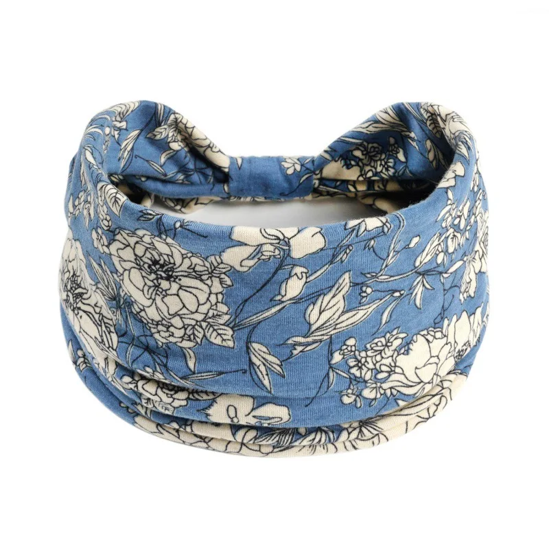 Bohemian Breite Baumwolle Stretch Stirnbänder Frauen Headwrap Turban Kopfbedeckung Bandage Haarbänder Bandana Breite Stirnbänder Haar Zubehör – Detail 11