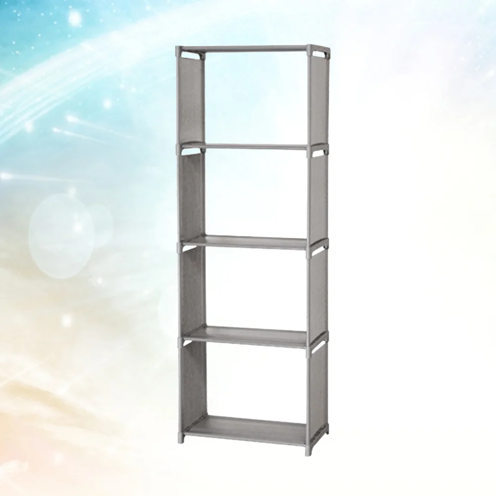 

Bookshelf Shelf Rack Storage Rack Magazine Rack Bookcase Shelving Display Shelves Storage Unit PP and Non-woven Fabric Shelf