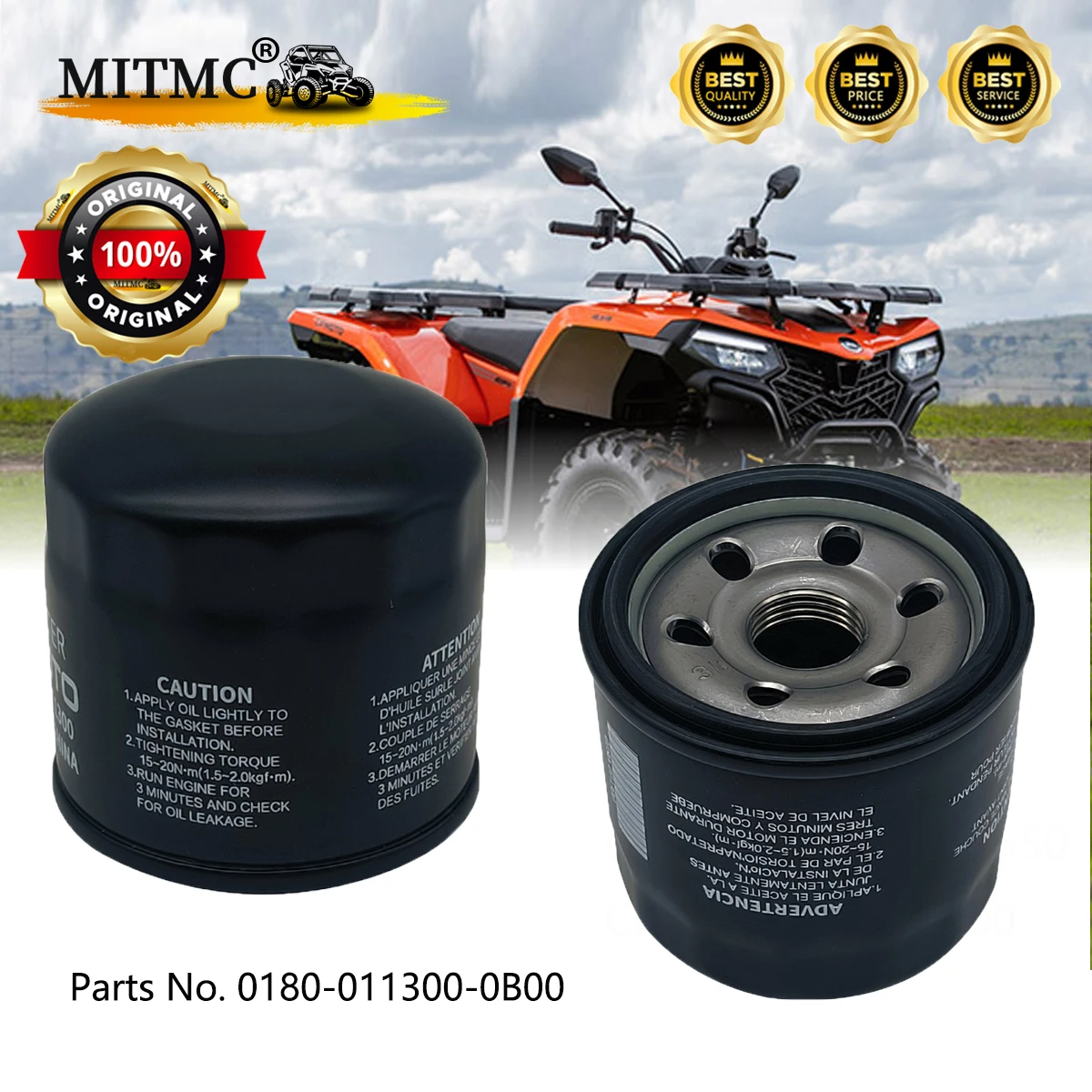 Oil Filter Assembly For CF ATV UTV 188 500 500CC ATV UTV QUAD GO KART SAND BUGGY 4X4 Parts Code 0180-011300-0B00