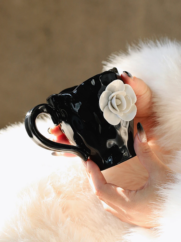 

High-quality niche mug French high-value coffee cup breakfast milk cup office water cup