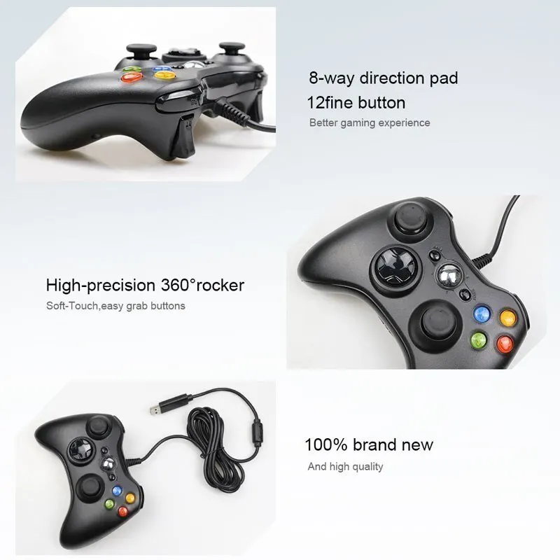 Wired Xbox 360 Game Controller 5