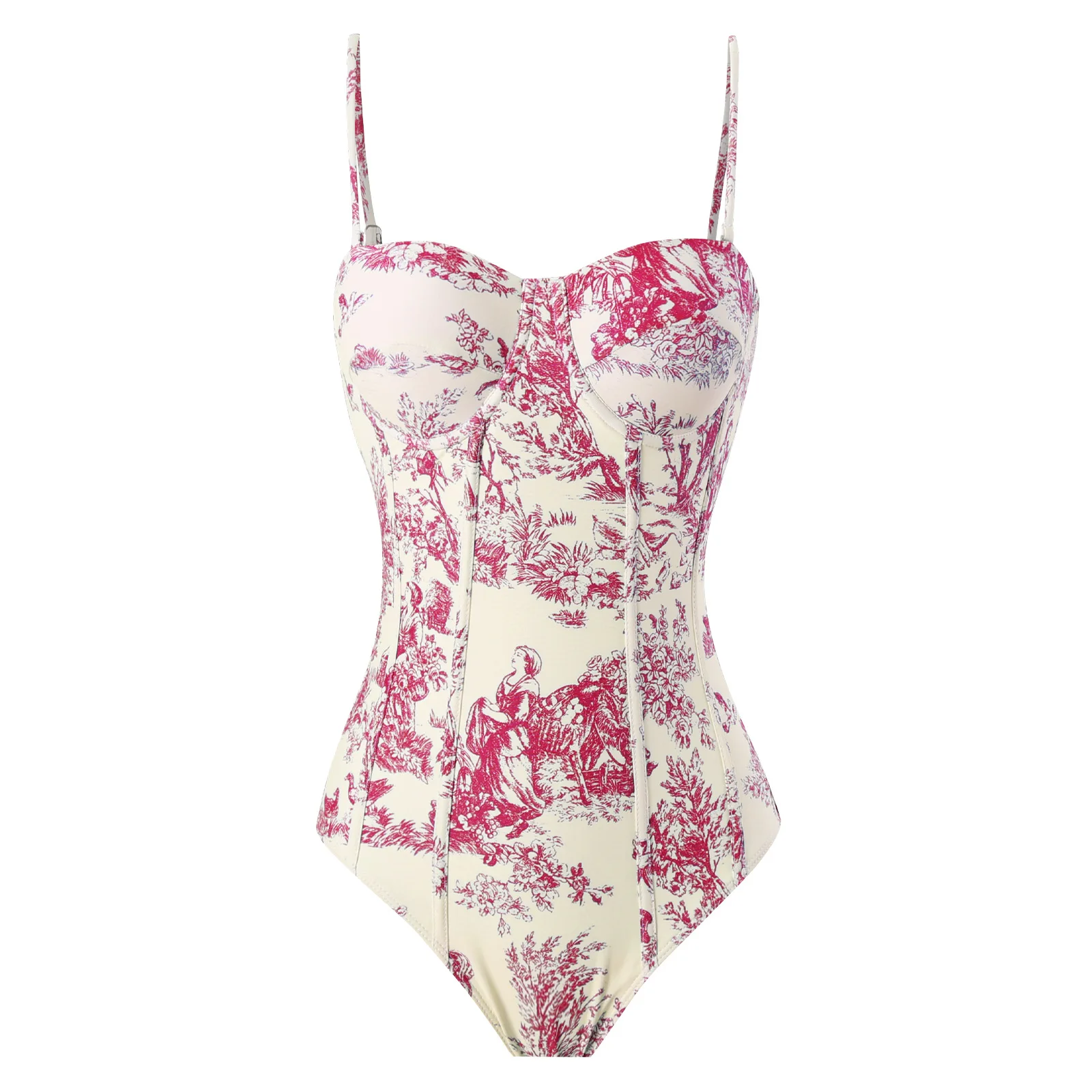 Women's Push-Up One Piece with Beach Dress