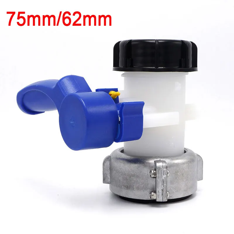 

75/62mm Plastic/Aluminum Alloy IBC Tank Adapter DN50/40 IBC Container Outlet Butterfly Home Garden Valve Switch Accessories