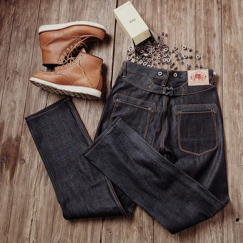 Red Tornado Blacksmith Buckle Back Jeans 16.5oz Raw Selvedge Denim Straight Leg 2