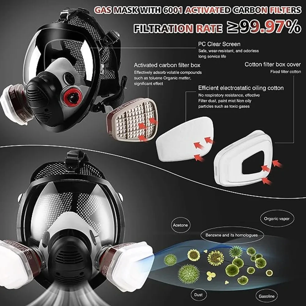 Wide lens respirator mask