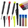 Solid Carpenter Pencil Set with Sharpener Woodworking Tools Mechanical Pencil Carpentry Marking  Construction Job Tool 1