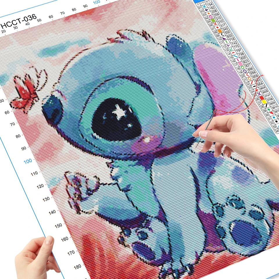 Disney Cross Stitch Cartoon Embroidery Printed Canvas DIY Art