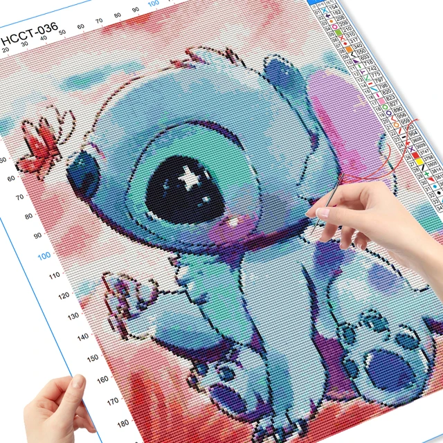 Disney point de croix dessin animé broderie Lilo & point imprimé toile couture nouveauté 2023 bricolage Art décoration de la maison 2