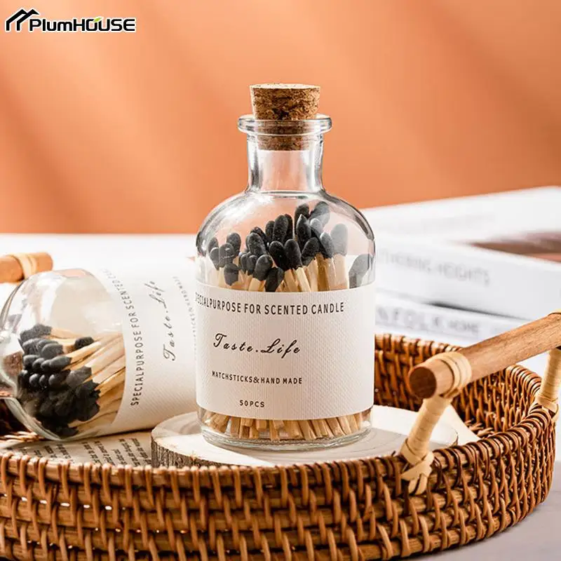 Mini Glass Bottles Matches Jars with Wood Cork Stoppers Tiny Glass Jars Wishing,wedding Gifts Wedding Decoration Safety Matches