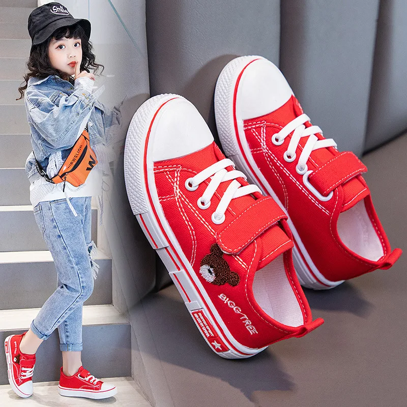 White Kids Shoes Classic Casual Canvas Shoes Breathable Boys Sneakers Brand Toddler Girls Sport Running Children Trainers Sports Shoes Baby Shoes Kids Sneakers Kids Shoes Kids Sports Shoes