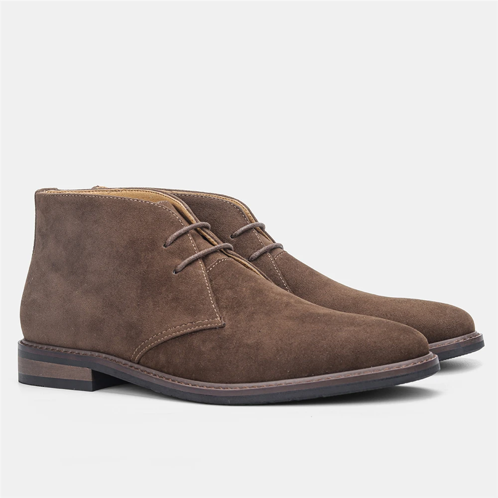 2022 Men Leather Boots Retro Style 