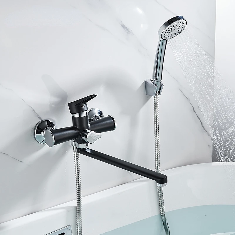 

Outlet Pipe Bath Mixer Faucets Hand Sprayer Shower Head Bathroom Tap