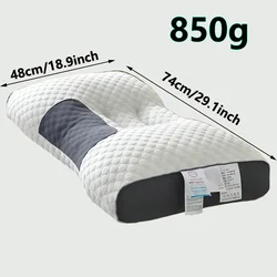 Enhanced Neck Support Pillow with Soybean Fiber and SPA Massage Features - 48*74 (1 pcs Low pillow)