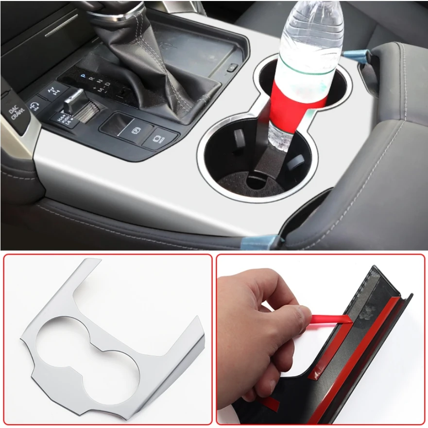 

Аксессуары для интерьера, защитное украшение центральной консоли для стаканов с водой для Toyota Land Cruiser 300, 2021, 2022, 2023, LC300