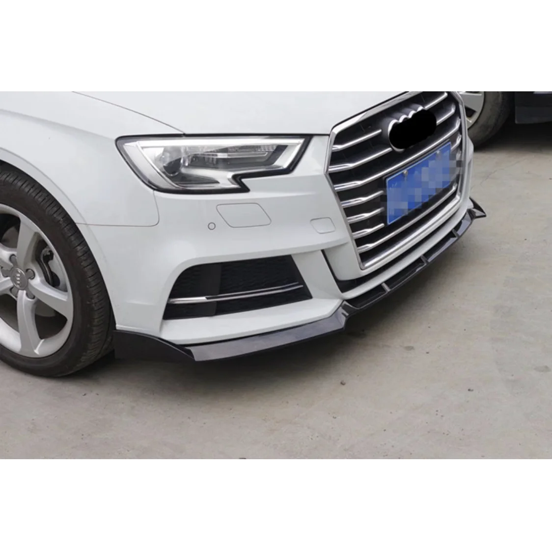 아우디 A3 8V S3 S-라인 2017 2018 2019 2020 자동차 프론트 범퍼 스플리터 립 스포일러 디퓨저 가드 바디 키트 커버 튜닝 3개