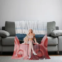 Singer k-Kenia aura Blanket Skin friendly comfort warm soft plush blanket suitable sofa living room office bedroom 2