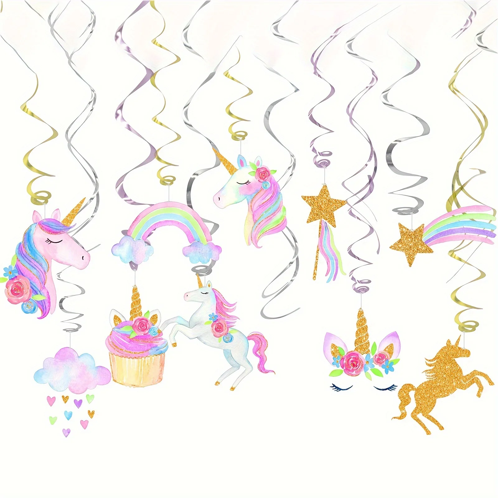 Magical Unicorn Swirl Decorations for Birthday Parties Weddings, party decorations