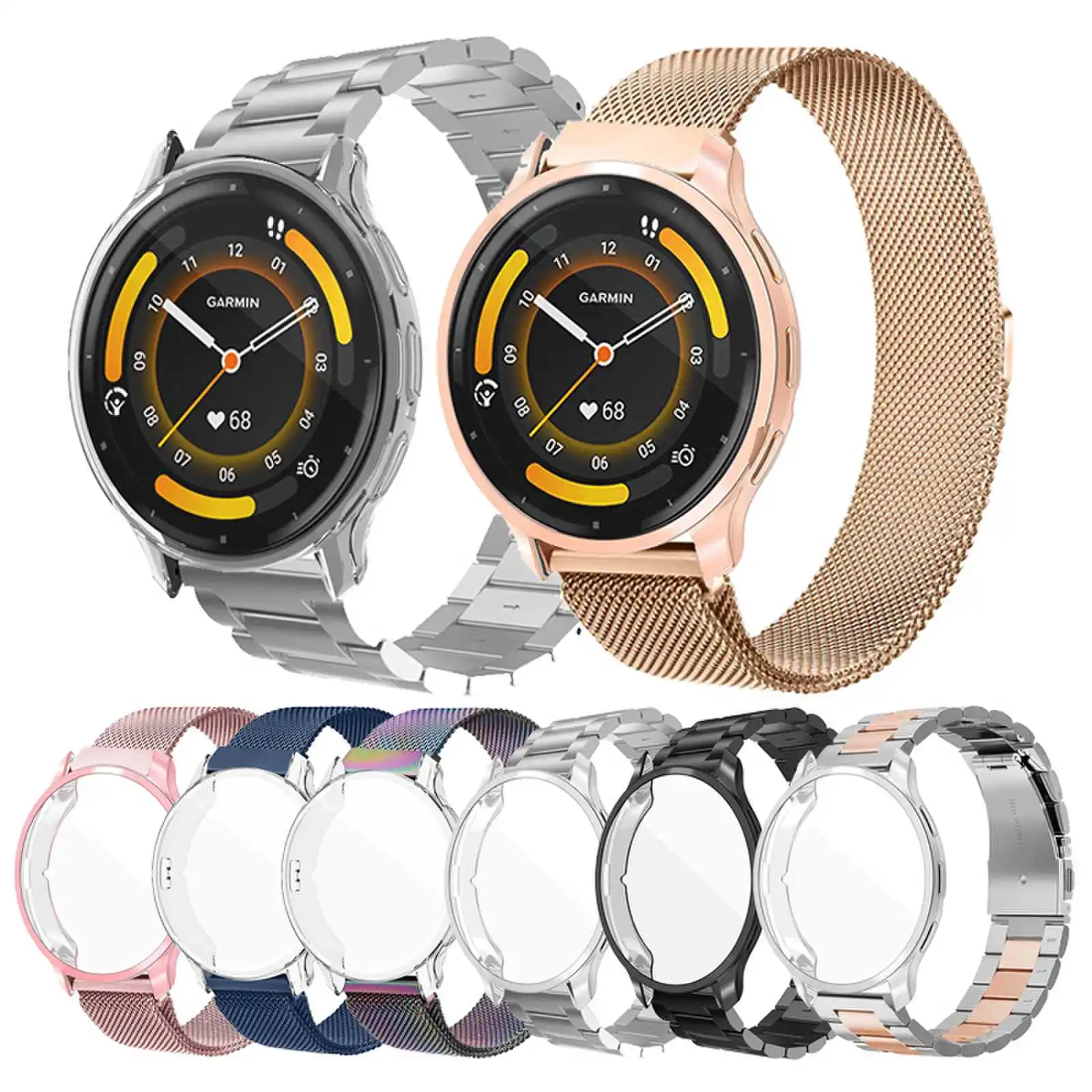 

Metal Strap + TPU Case for Garmin Venu 3 3S Smartwatch Band for Garmin Venu 2S 2 Plus Vivoactive 4s 4 Bracelet Protection Cover