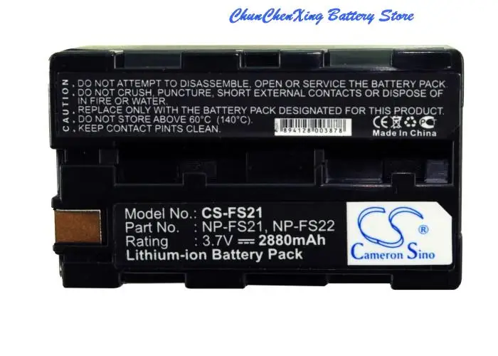 Cameron Sino 2880Mah Batteria Np-Fs20 Np-Fs21 Np-Fs22 Per Sony Dcr-Pc5E Dcr-Pc3E Pc1 Pc2E Pc5 Pc3 Pc1E Pc5L Pc4 Pc2 Trv1Ve Pc4E