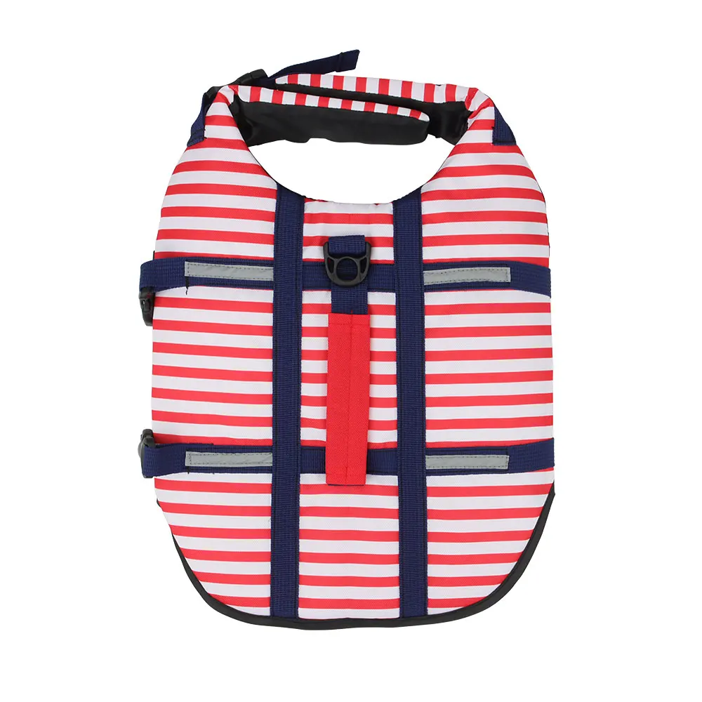 DogMEGA Stripe Dog Life Jacket 5 Size 3 Colors