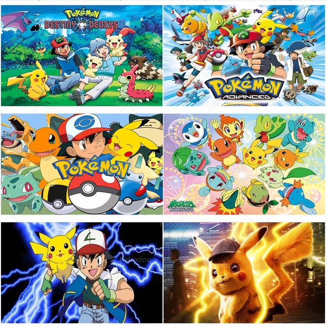 Fundo de festa Pokémon para crianças Foto de fundo personalizada Pikachu  dos desenhos animados Decoração de festa de aniversário Fundo de vinil  Adereços de estúdio - AliExpress